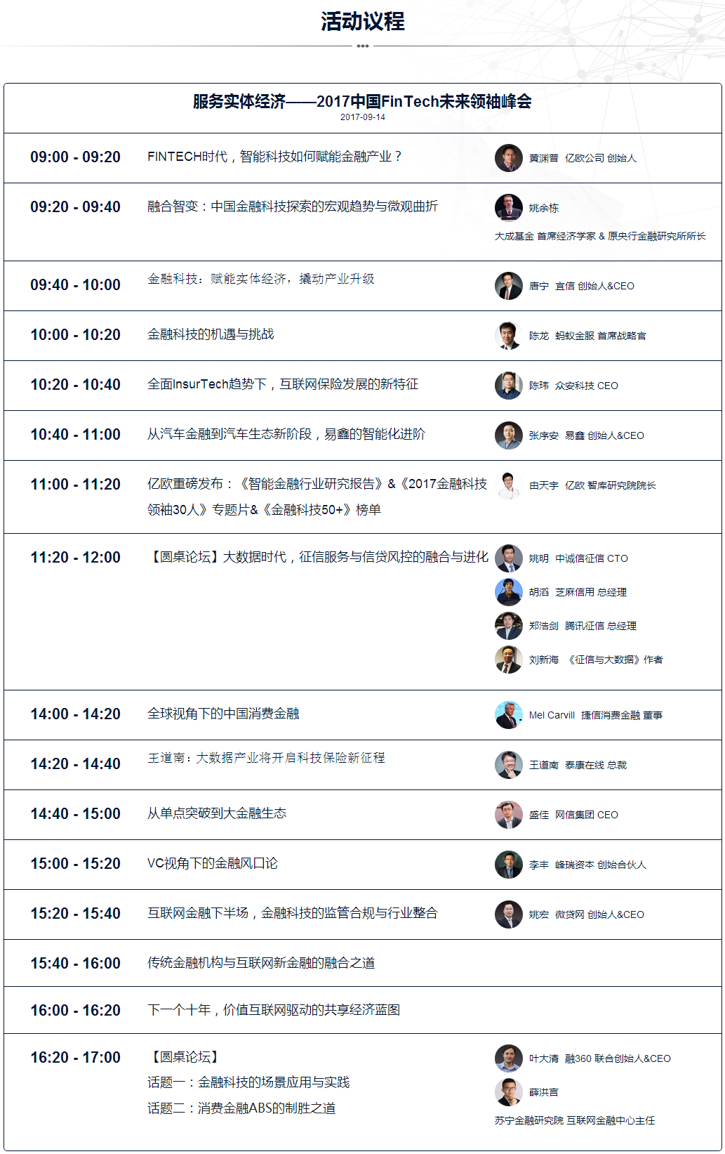 服務實體經濟——2017中國FinTech未來領袖峰會