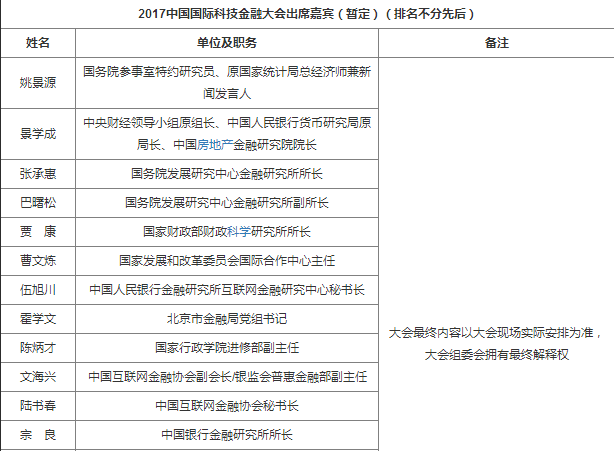 2017中國國際科技金融大會