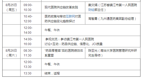 藥品零差率后的醫院經營與供應鏈管理實戰研修班