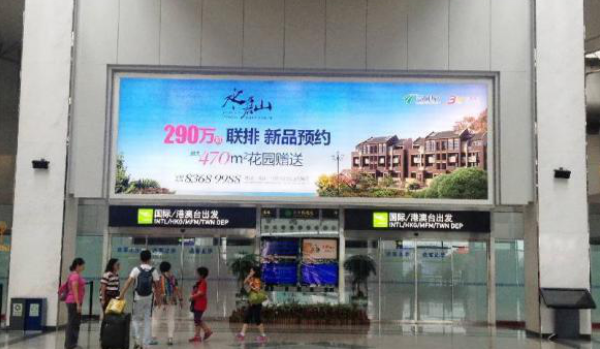 長樂機場墻面燈箱廣告投放案例