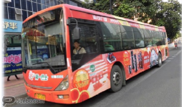 廣州市區公交車身廣告投放案例